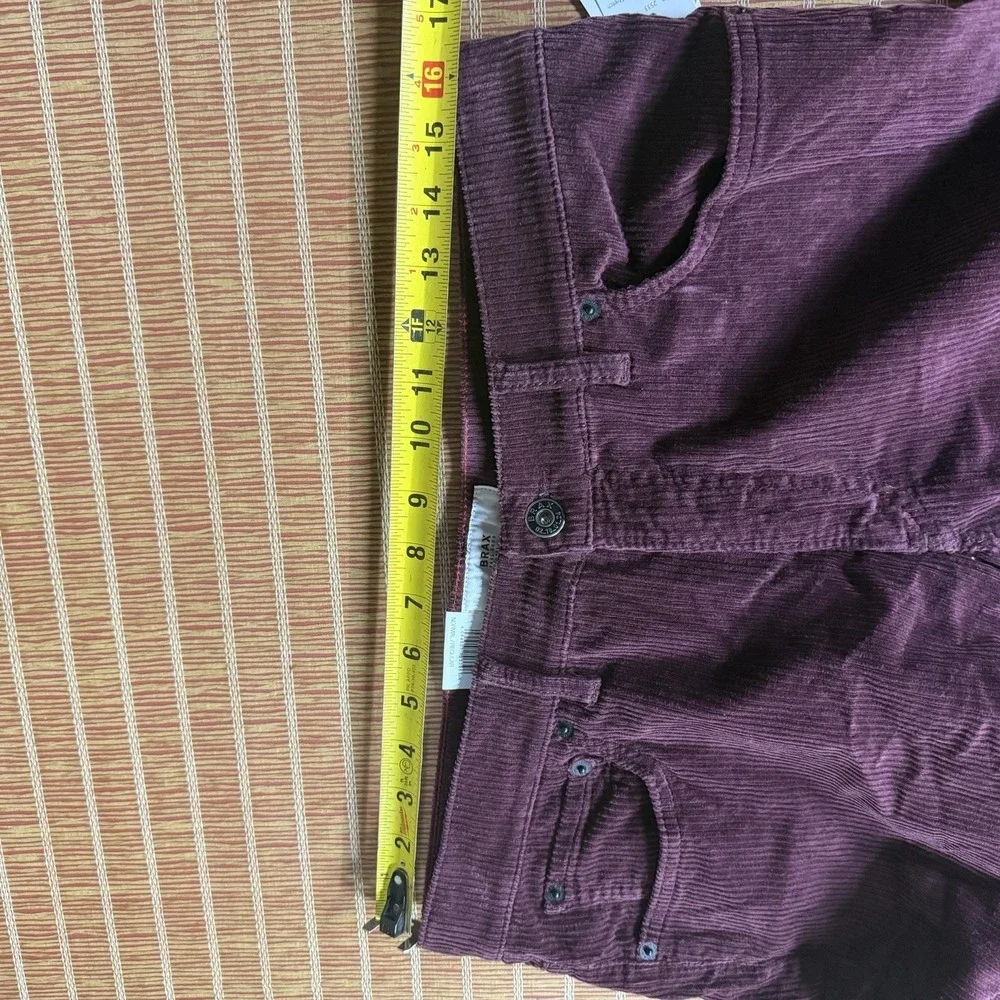 BRAX Chuck Corduroy Trousers Portobello Hi-flex Red 34x34 St-wa Eco-yarn
